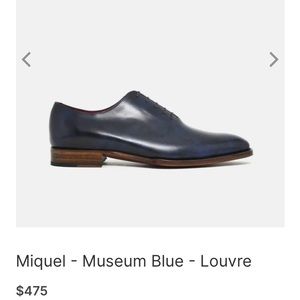 Cobbler Union whole cut derby in museum blue